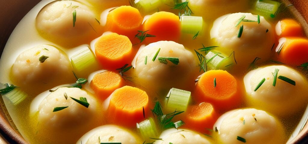 vegetáriánus maceszgombóc leves